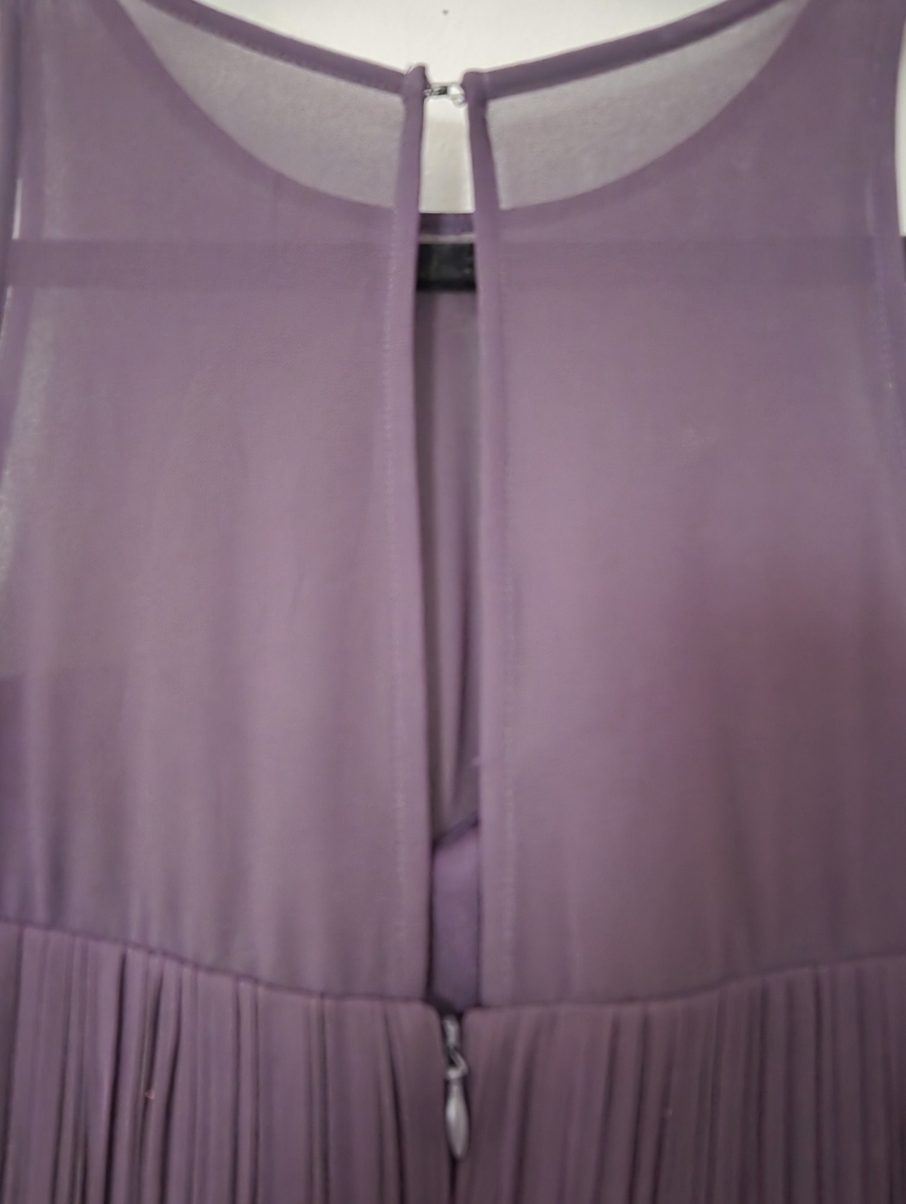 Bill Levkoff Formal Maxi Dress Women Sz 10 Purple Chiffon Halter Neck Bridesmaid - Picture 6 of 8